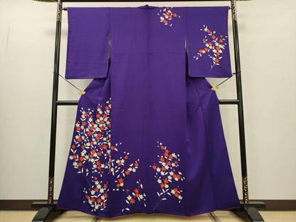 平和屋着物■訪問着 草花文 正絹 逸品 DABC7651ya