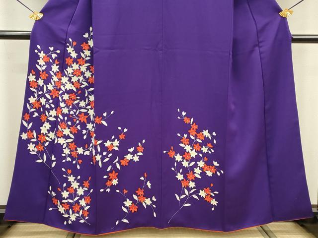 平和屋着物■訪問着 草花文 正絹 逸品 DABC7651ya