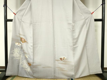 平和屋着物■訪問着　地紙花文　暈し染め　金彩　正絹　逸品　DABC7688ya