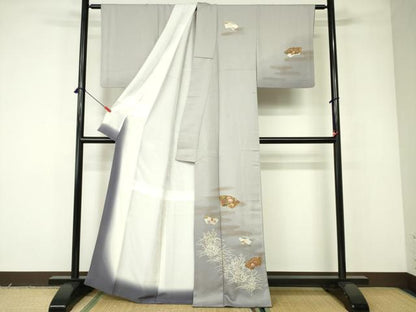 平和屋着物■訪問着　地紙花文　暈し染め　金彩　正絹　逸品　DABC7688ya