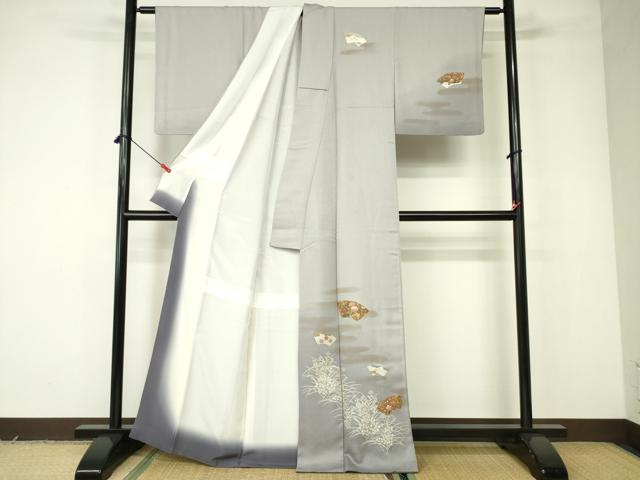 平和屋着物■訪問着　地紙花文　暈し染め　金彩　正絹　逸品　DABC7688ya