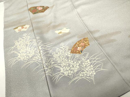 平和屋着物■訪問着　地紙花文　暈し染め　金彩　正絹　逸品　DABC7688ya