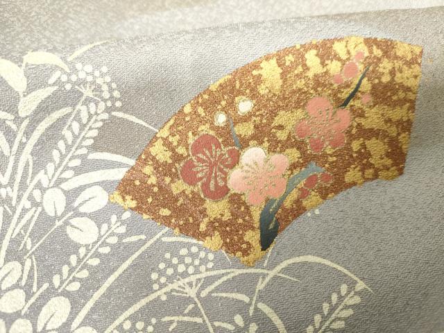 平和屋着物■訪問着　地紙花文　暈し染め　金彩　正絹　逸品　DABC7688ya