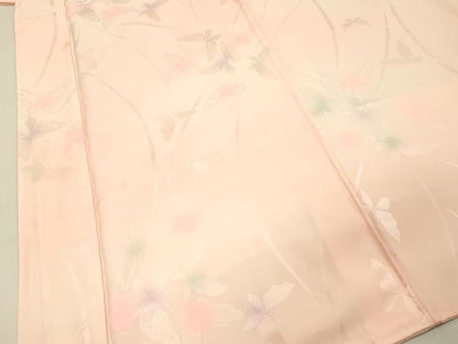平和屋着物■長襦袢　袷　舞蝶文　暈し染め　正絹　逸品　DABC7713ya