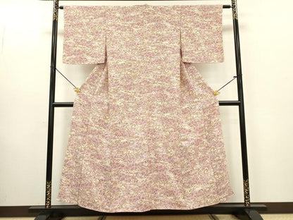 平和屋着物■上質な小紋 風景花文 正絹 逸品 DABC7724ya