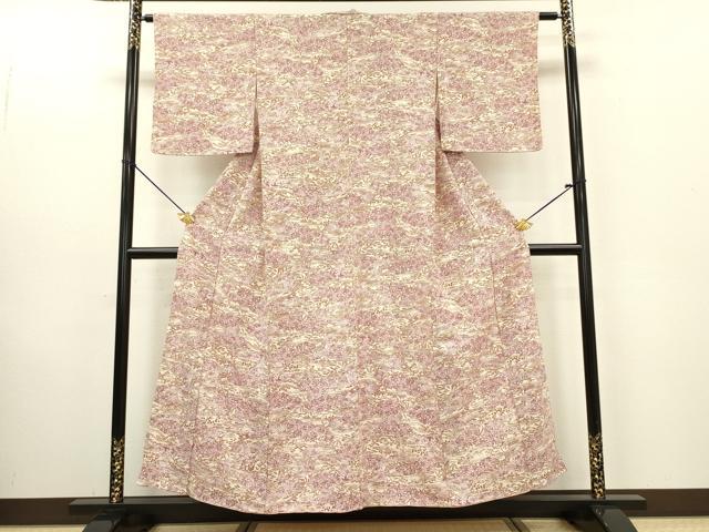 平和屋着物■上質な小紋 風景花文 正絹 逸品 DABC7724ya