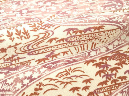 平和屋着物■上質な小紋 風景花文 正絹 逸品 DABC7724ya