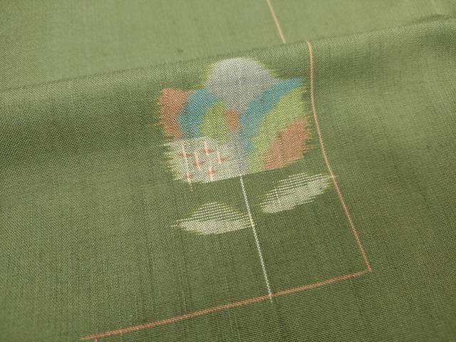 平和屋着物■上質な紬　舞花文　正絹　逸品　DABC7738ya