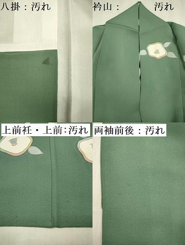 平和屋着物■上質な小紋 椿 金彩 正絹 逸品 DABC7741ya