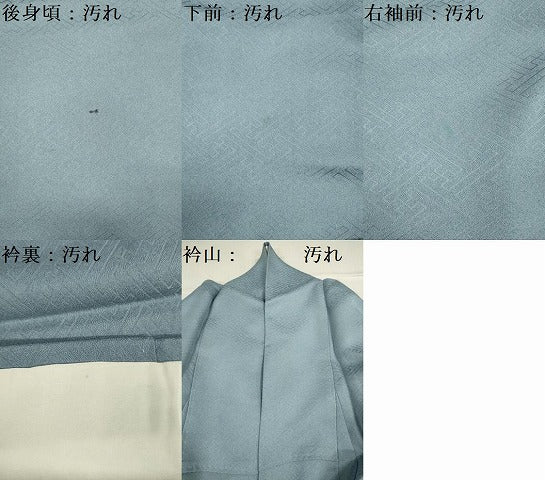 平和屋着物■上質な色無地 紗綾形地紋 正絹 逸品 DABC7747ya