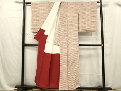 平和屋着物■上質な小紋 扇尽くし 正絹 逸品 DABC7753ya
