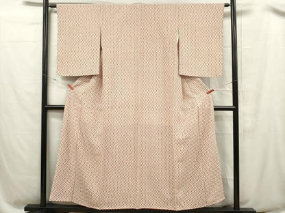 平和屋着物■上質な小紋 扇尽くし 正絹 逸品 DABC7753ya