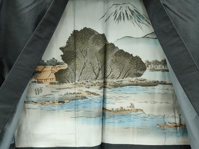 平和屋着物■男性 本場大島紬 アンサンブル 総詰め 正絹 逸品 DABC7768ya