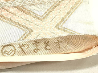 平和屋着物◎六通柄袋帯　唐草文　枝梅文　金糸　やまと誂製　正絹　逸品　DABC7772ya