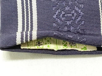 平和屋着物◎男性 本場筑前博多織 角帯 献上 証紙付き 正絹 逸品 DABC7781ya