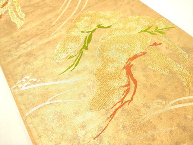 平和屋着物◎六通柄袋帯　唐織　枝松文　正絹　逸品　DABC7814ya
