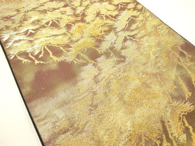 平和屋着物◎六通柄袋帯　枝松文　金糸　正絹　逸品　DABC7817ya