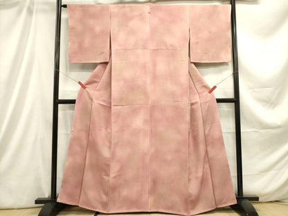 平和屋着物■上質な小紋 渡橋花文 暈し染め 正絹 逸品 未使用 DABC7825ya
