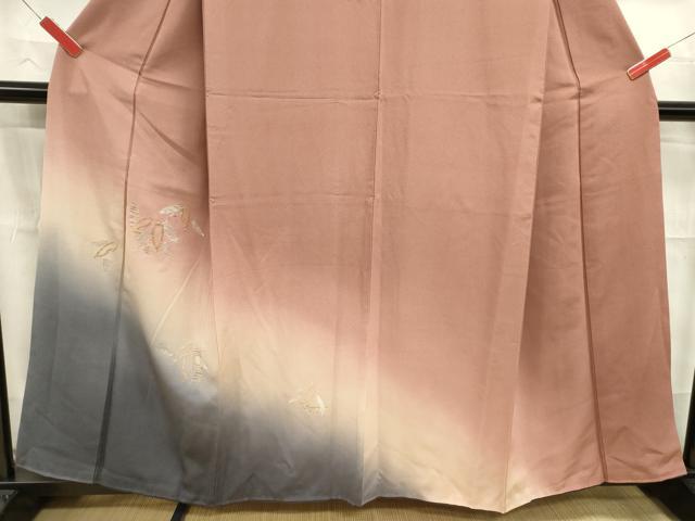 平和屋着物■訪問着 刺繍 舞葉文 正絹 逸品 DABC7836ya