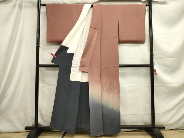 平和屋着物■訪問着 刺繍 舞葉文 正絹 逸品 DABC7836ya