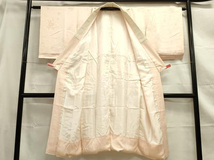 平和屋着物■長襦袢　袷　舞花文　桜色　正絹　逸品　DABC7838ya
