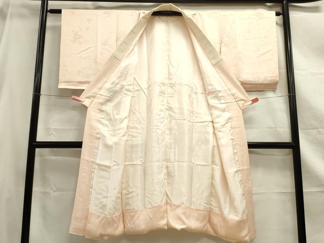 平和屋着物■長襦袢　袷　舞花文　桜色　正絹　逸品　DABC7838ya