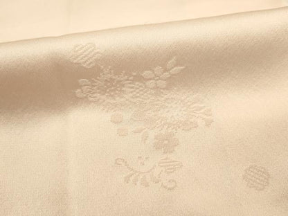平和屋着物■長襦袢　袷　舞花文　桜色　正絹　逸品　DABC7838ya