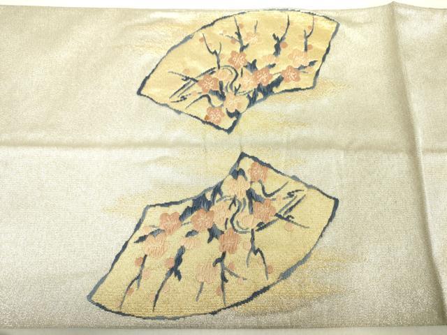 平和屋着物◎綴れ　太鼓柄袋帯　鶴　亀　金銀糸　正絹　逸品　DABC7843ya