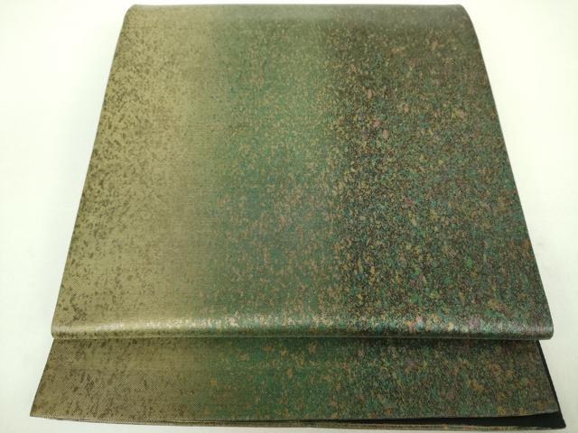 平和屋着物◎六通柄袋帯　霞文　引箔　正絹　逸品　DABC7857ya