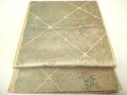 平和屋着物◎六通柄袋帯　纐都　金糸　正絹　逸品　DABC7868ya