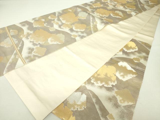 平和屋着物◎六通柄袋帯 箔散らし文 金糸 正絹 逸品 DABC7871ya