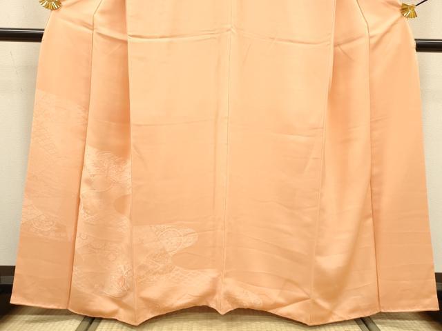 平和屋着物■豪華色留袖　文箱花文　洒落柿色　正絹　逸品　未使用　DABC7894ya