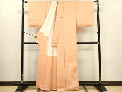 平和屋着物■豪華色留袖　文箱花文　洒落柿色　正絹　逸品　未使用　DABC7894ya
