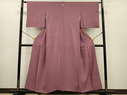 平和屋着物■上質な色無地 紅花草木染 京紫色 正絹 逸品 DABC7897ya