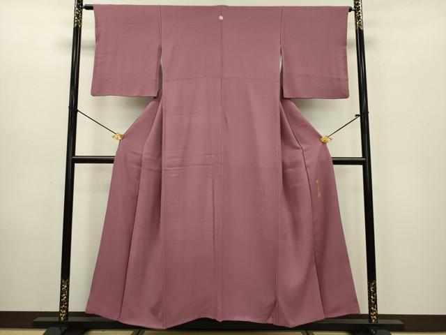 平和屋着物■上質な色無地 紅花草木染 京紫色 正絹 逸品 DABC7897ya