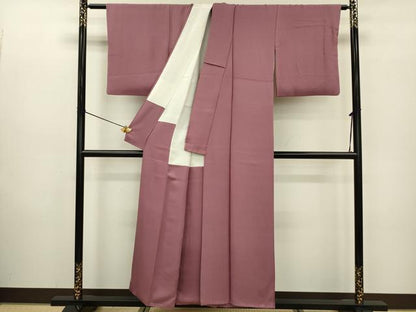 平和屋着物■上質な色無地 紅花草木染 京紫色 正絹 逸品 DABC7897ya