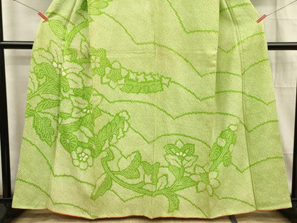 平和屋着物■訪問着 総絞り 草花文 正絹 逸品 DABC7914ya