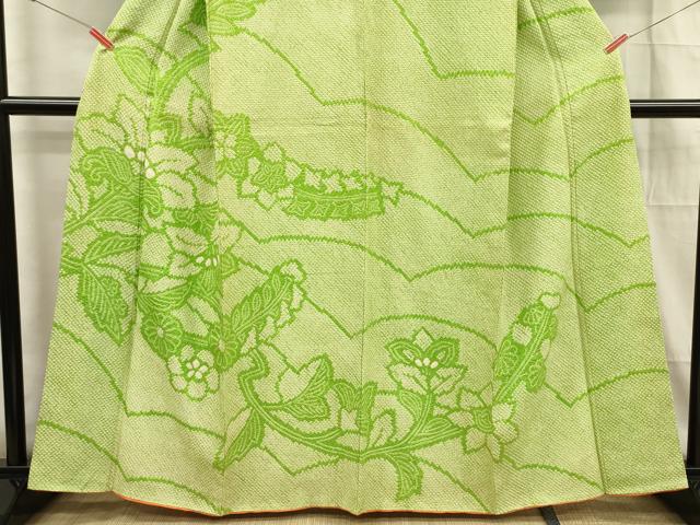 平和屋着物■訪問着 総絞り 草花文 正絹 逸品 DABC7914ya