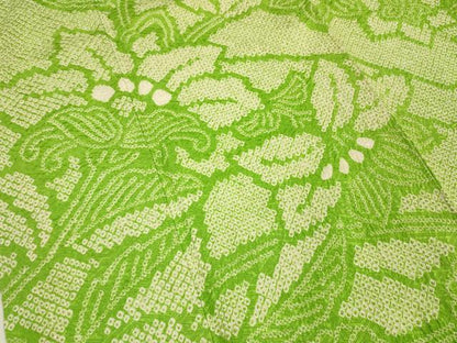 平和屋着物■訪問着 総絞り 草花文 正絹 逸品 DABC7914ya
