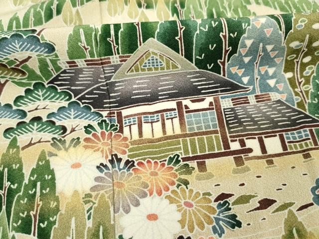 平和屋着物■豪華色留袖 風景文 金彩 正絹 逸品 DABC7916ya