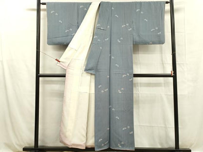 平和屋着物■上質な小紋 舞蝶文 正絹 逸品 DABC7917ya