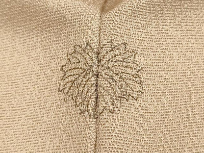 平和屋着物■上質な小紋 刺繍 草花文 金彩 正絹 逸品 DABC7919ya