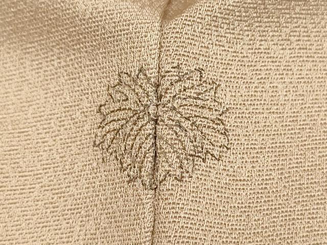 平和屋着物■上質な小紋 刺繍 草花文 金彩 正絹 逸品 DABC7919ya