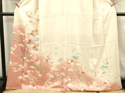 平和屋着物■訪問着 宝尽くし花文 暈し染め 金彩 正絹 逸品 DABC7926ya