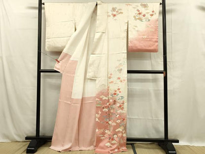 平和屋着物■訪問着 宝尽くし花文 暈し染め 金彩 正絹 逸品 DABC7926ya