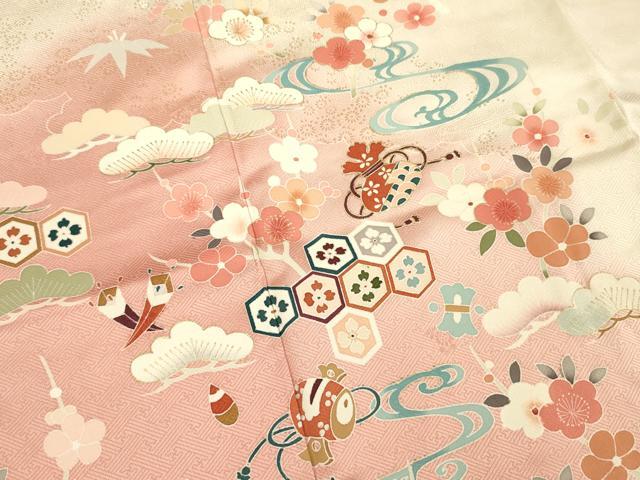 平和屋着物■訪問着 宝尽くし花文 暈し染め 金彩 正絹 逸品 DABC7926ya