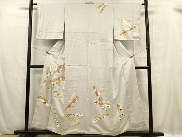 平和屋着物■訪問着 熨斗花文 金彩 正絹 逸品 DABC7931ya