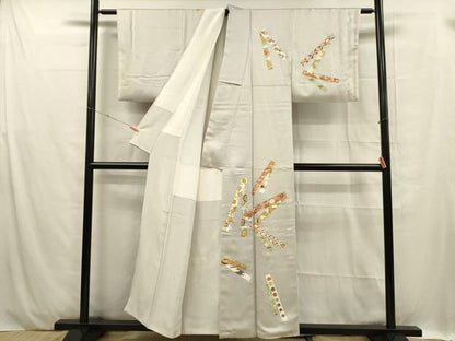 平和屋着物■訪問着 熨斗花文 金彩 正絹 逸品 DABC7931ya