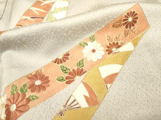 平和屋着物■訪問着 熨斗花文 金彩 正絹 逸品 DABC7931ya