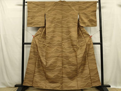 平和屋着物■上質なお召 霞文 正絹 逸品 未使用 DABC7932ya